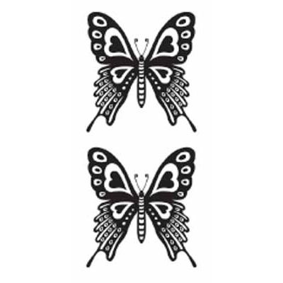 タトゥーシール 黒い蝶 タトゥーシール 黒い蝶