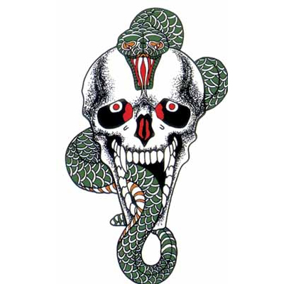 タトゥーシール ドクロ蛇 タトゥーシール ドクロ蛇