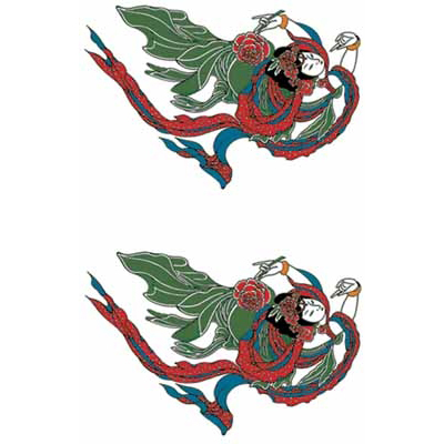 タトゥーシール 天女 タトゥーシール 天女