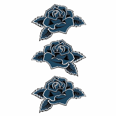 タトゥーシール 青薔薇 タトゥーシール 青薔薇