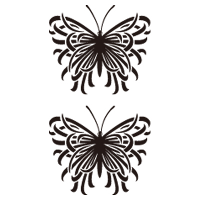 タトゥーシール トライバル蝶・黒 タトゥーシール トライバル蝶・黒