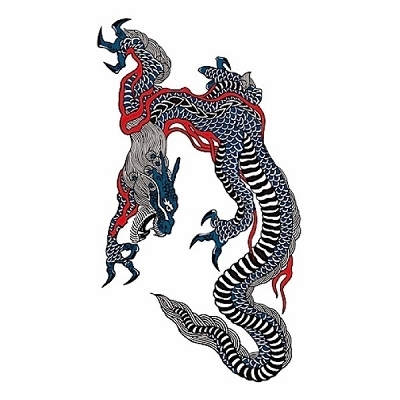 タトゥーシール 臥龍 タトゥーシール 臥龍