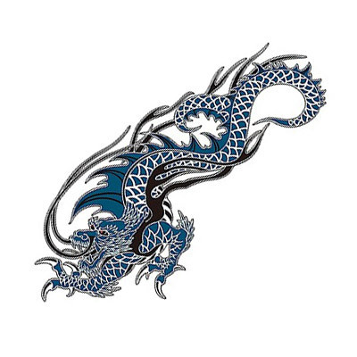 タトゥーシール 青ドラゴン 2 タトゥーシール 青ドラゴン 2