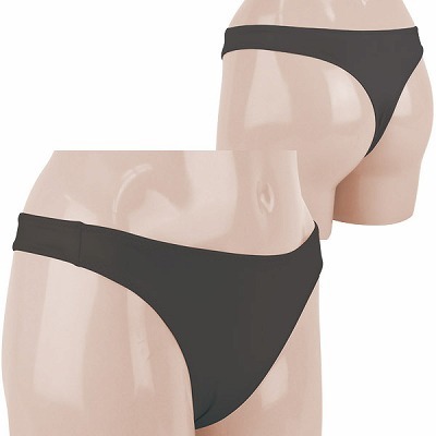 ユニセックス ウェット生地ストレッチTバック ブラック ユニセックス ウェット生地ストレッチTバック ブラック