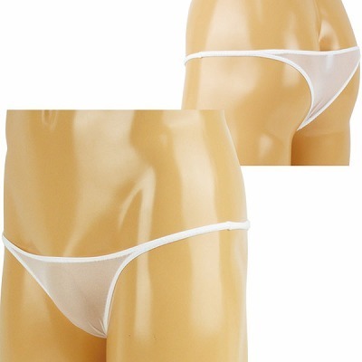 ユニセックス 極薄シースルー細紐ローライズハーフバック ホワイト ユニセックス 極薄シースルー細紐ローライズハーフバック ホワイト