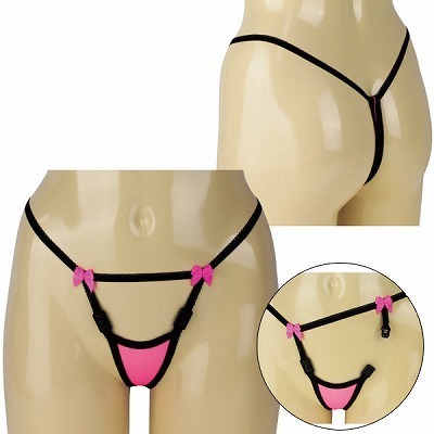 スパークハーフ生地バックル付きTバック ホットピンク スパークハーフ生地バックル付きTバック ホットピンク