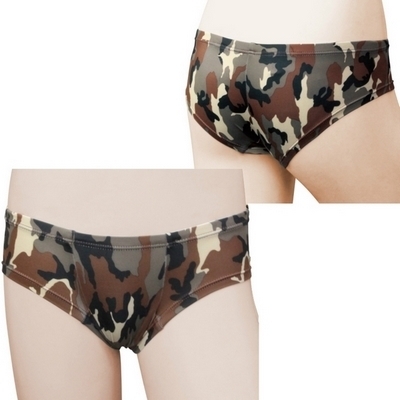 2wayストレッチ迷彩プリントフルバック ブラウン 2wayストレッチ迷彩プリントフルバック ブラウン