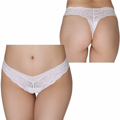 透け感の美しい総レースローライズTバック ホワイト 透け感の美しい総レースローライズTバック ホワイト