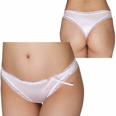 光沢スベスベ生地フリルラインTバック ピンク 光沢スベスベ生地フリルラインTバック ピンク