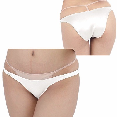 光沢ストレッチシンプルハーフバック ホワイト 光沢ストレッチシンプルハーフバック ホワイト