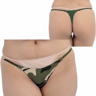 2wayストレッチ迷彩ローライズTバック グリーン 2wayストレッチ迷彩ローライズTバック グリーン