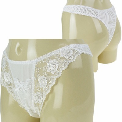 3Lサイズ 光沢ストレッチレースポケット付きTバック ホワイト 3Lサイズ 光沢ストレッチレースポケット付きTバック ホワイト