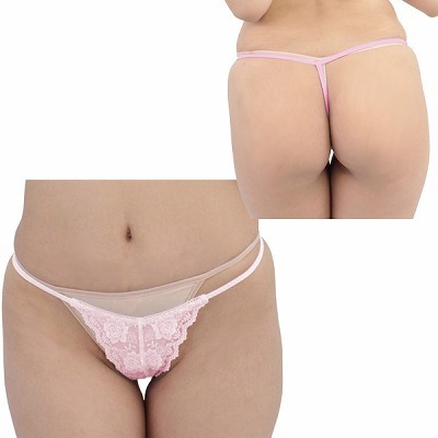 光沢ストレッチフロント総レースGスト ピンク 光沢ストレッチフロント総レースGスト ピンク