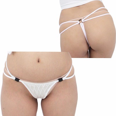 光沢ストレッチバックル付きGスト ホワイト 光沢ストレッチバックル付きGスト ホワイト