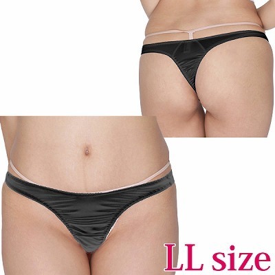 光沢ストレッチシンプルTバック 2L ブラック 光沢ストレッチシンプルTバック 2L ブラック