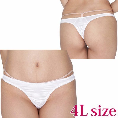 光沢ストレッチシンプルTバック 4L ホワイト 光沢ストレッチシンプルTバック 4L ホワイト