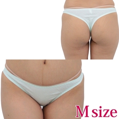 肌なじみの良いコットンシンプルTバックM サックス 肌なじみの良いコットンシンプルTバックM サックス