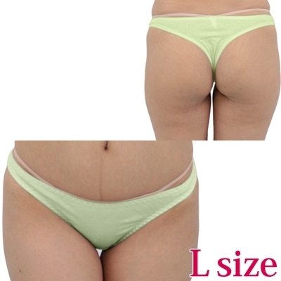 肌なじみの良いコットンシンプルTバックL グリーン 肌なじみの良いコットンシンプルTバックL グリーン