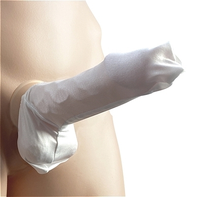 メンズ 光沢ストレッチサック非貫通型 ホワイト メンズ 光沢ストレッチサック非貫通型 ホワイト