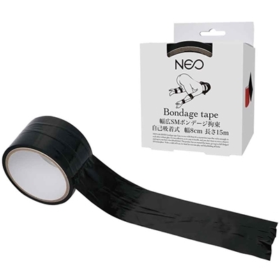 <NEO>幅広SMボンデージ拘束 自己吸着式 幅8cm (黒) <NEO>幅広SMボンデージ拘束 自己吸着式 幅8cm (黒)