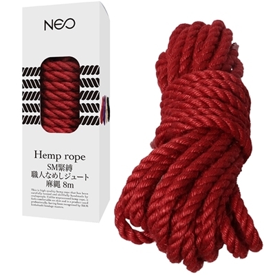 <NEO>SM緊縛 職人なめしジュート麻縄 8m (赤) <NEO>SM緊縛 職人なめしジュート麻縄 8m (赤)