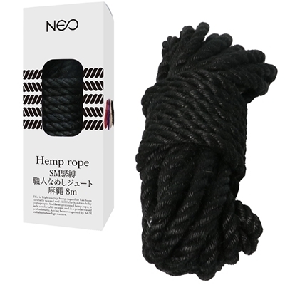 <NEO>SM緊縛 職人なめしジュート麻縄 8m (黒) <NEO>SM緊縛 職人なめしジュート麻縄 8m (黒)