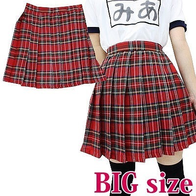 チェック柄プリーツスカート BIG チェック柄プリーツスカート BIG