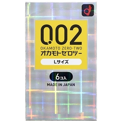 オカモトゼロツー うすさ均一0.02 (Lサイズ)6個入り オカモトゼロツー うすさ均一0.02 (Lサイズ)6個入り