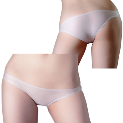 極薄ストレッチハーフバックショーツ ホワイト (LS001) 極薄ストレッチハーフバックショーツ ホワイト (LS001)