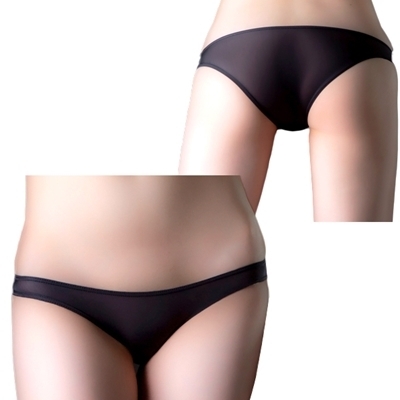 極薄ストレッチハーフバックショーツ ブラック (LS002) 極薄ストレッチハーフバックショーツ ブラック (LS002)