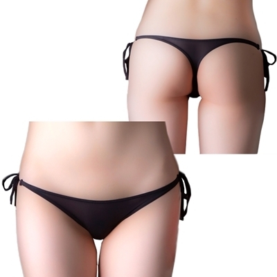 極薄ストレッチ横ヒモTバックショーツ ブラック (LS004) 極薄ストレッチ横ヒモTバックショーツ ブラック (LS004)