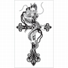タトゥーシール 十字架ドラゴン(タトゥー・刺青シール)