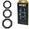 MOJO ブラックファセット コックリング(男性補助グッズ)