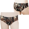 2wayストレッチ迷彩プリントフルバック ブラウン(ランジェリー)