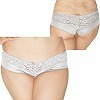 フェリカ生地ストレッチレースローライズボクサー ホワイト(ランジェリー)