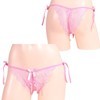 女らしさ満開サイドリボンオープンショーツ ピンク(ランジェリー)