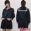 紺と白の清純学園セーラー服(冬服) M(コスチューム)