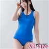 <FittySatin>クロッチレススクール水着 (ブルー XL)(コスチューム)