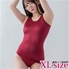 <FittySatin>クロッチレススクール水着 (ワイン XL)(コスチューム)